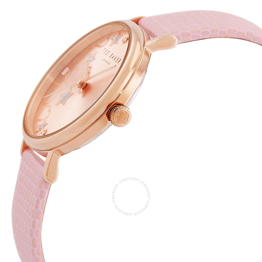 Ted Baker Phylipa Hearts & Stars Quartz Rose Gold Dial Watch and Bracelet Set BKGFW22129I