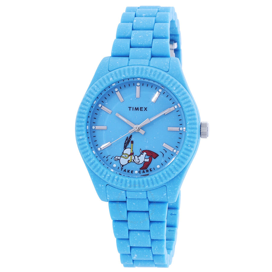 Timex Legacy Ocean X Peanuts Quartz Blue Dial Ladies Watch TW2V53200 - The Watches Men & Co
