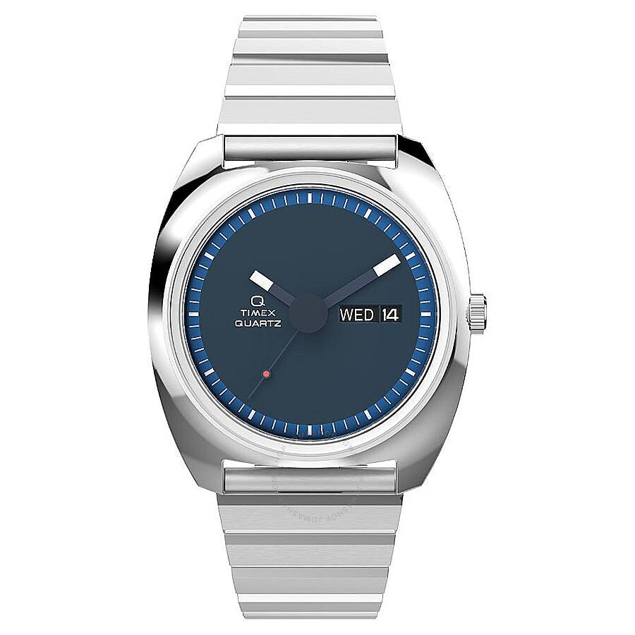 Timex Q Timex 1975 Enigma Reissue Quartz Blue Dial Men's Watch TW2W59800 - The Watches Men & Co