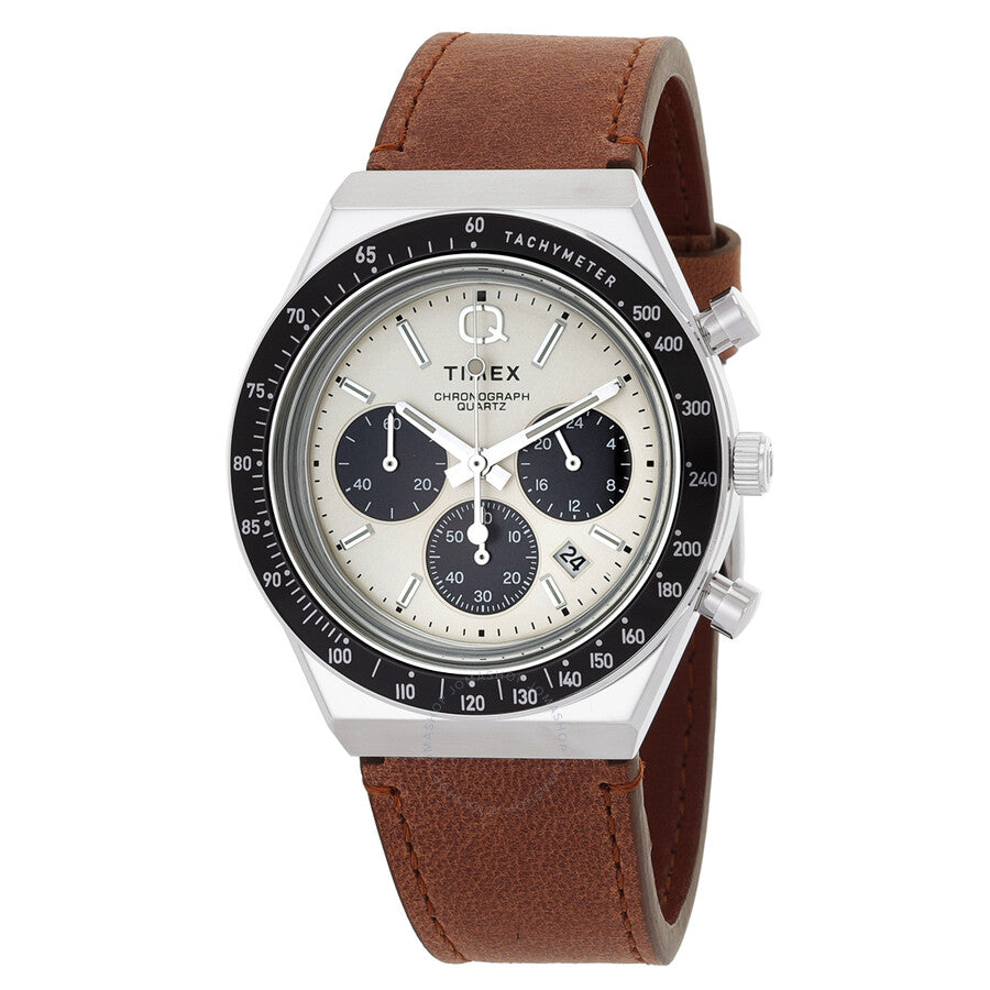 Timex Q Chronograph Quartz Cream Dial Men's Watch TW2V42800 - The Watches Men & Co