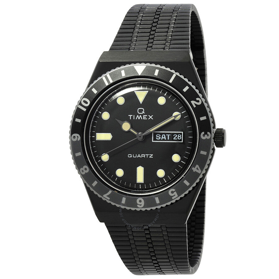 Timex Q Reissue Quartz Black Dial Men's Watch TW2U61600ZV - The Watches Men & Co