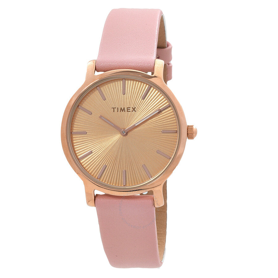 Timex Transcend Quartz Rose Gold Dial Ladies Watch TW2V66900VQ - The Watches Men & Co