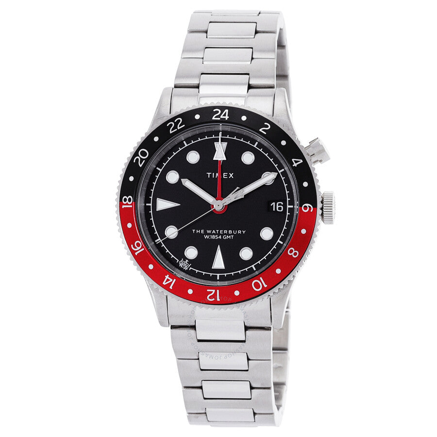 Timex Waterbury Traditional GMT Quartz Black Dial Men's Watch TW2W22700 - The Watches Men & Co