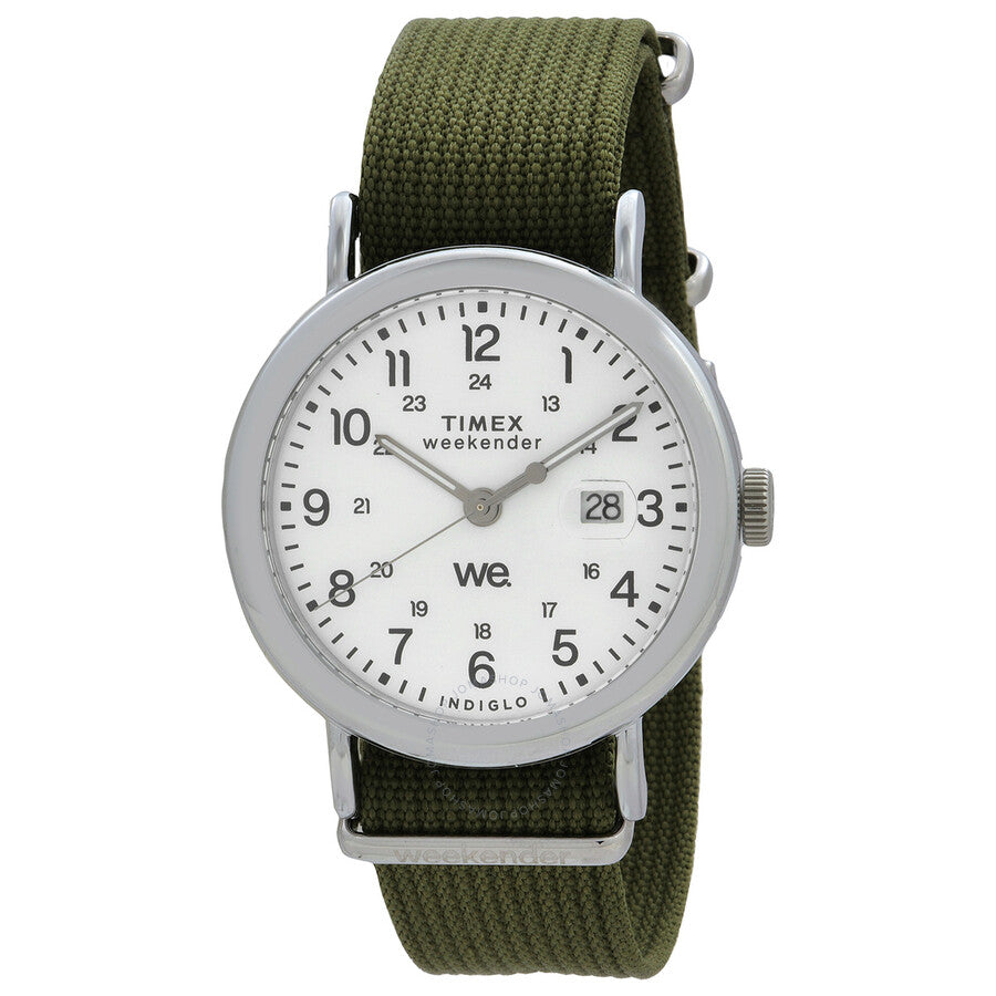 Timex Weekender Quartz White Dial Watch TW2W86000 - The Watches Men & Co