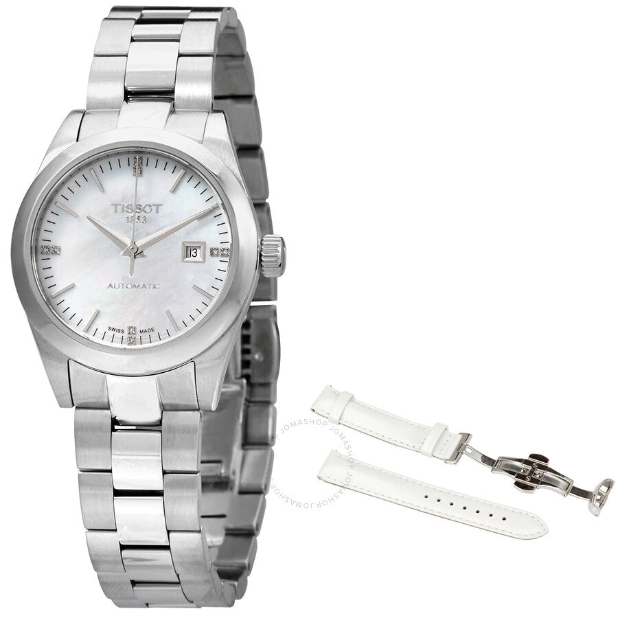 Tissot Automatic Diamond White Mother of Pearl Dial Ladies Watch T132.007.11.116.00