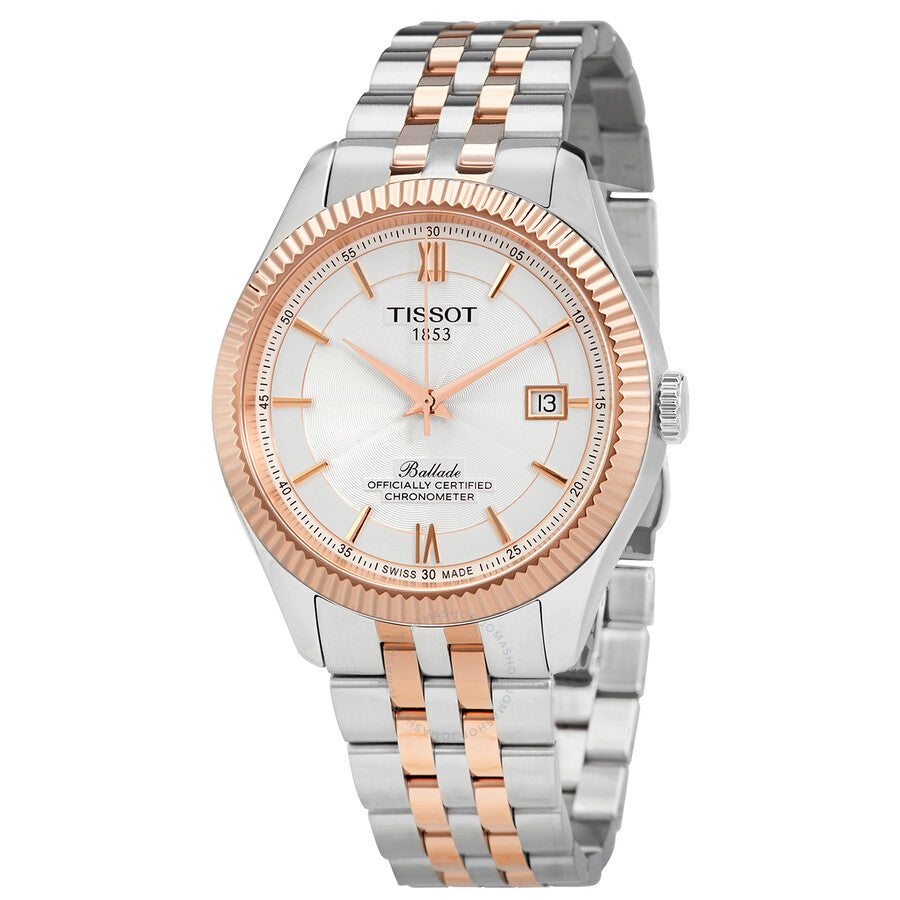 Tissot Ballade Automatic Chronometer Silver Opalin Dial Men's Watch T108.408.22.278.00 - Watches of America