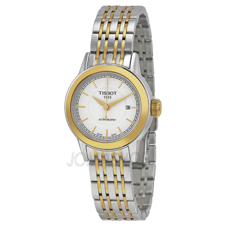 Tissot Carson Automatic White Dial Ladies Watch T0852072201100 - Watches of America