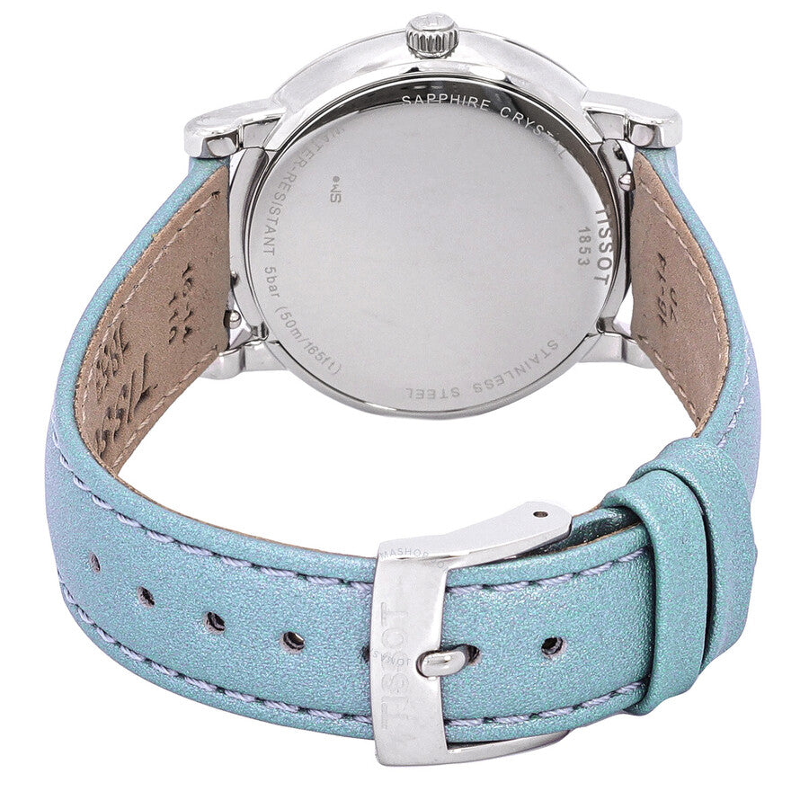 Tissot Carson Moon Phase Quartz Light Blue Dial Ladies Watch T122.223.16.353.00
