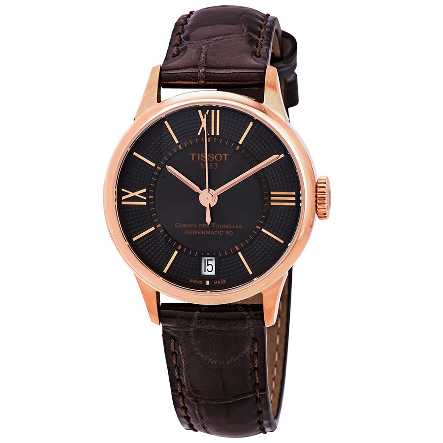Tissot Chemin des Tourelles Automatic Brown Dial Ladies Watch T099.207.36.448.00 - Watches of America