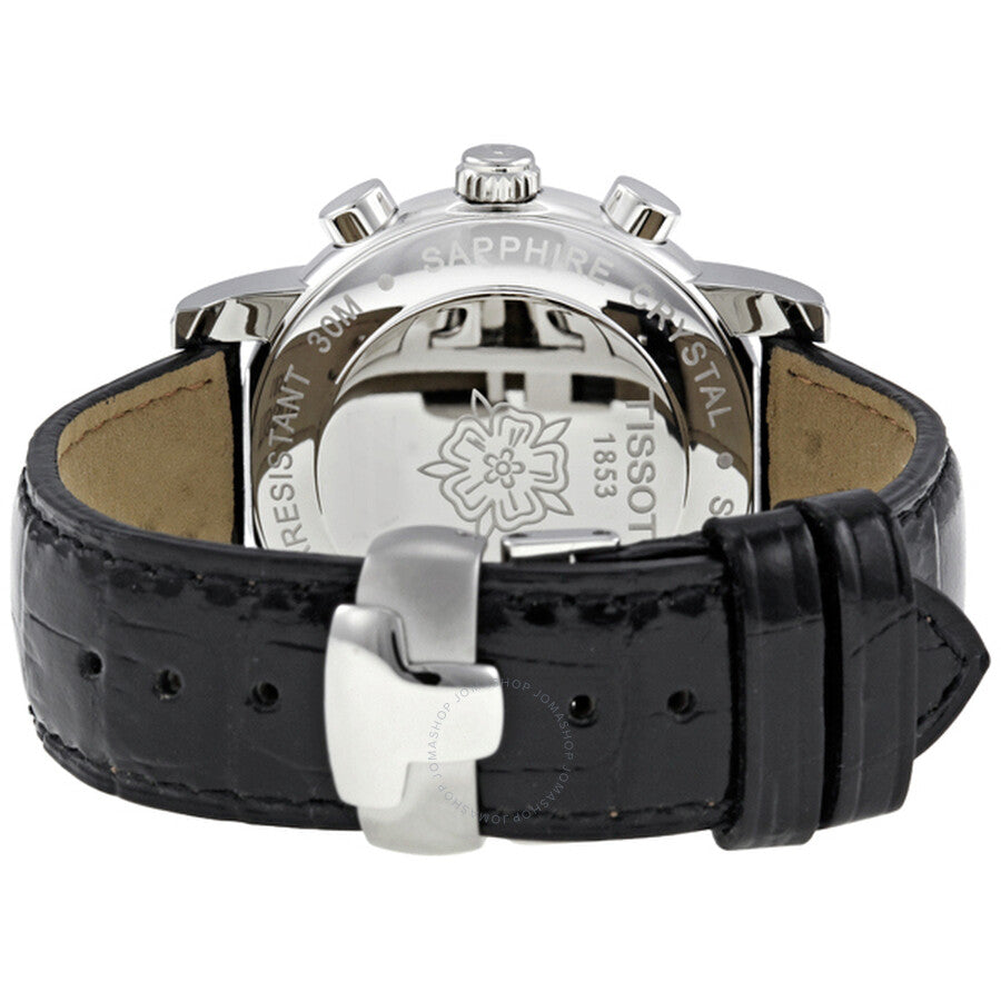 Tissot Dressport Chronograph Black Leather Ladies Watch T0502171605201 - The Watches Men & Co #3