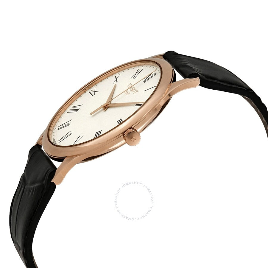 Tissot Excellence Men's 18kt Rose Gold Black Leather Watch T926.410.76.013.00 - Watches of America #2