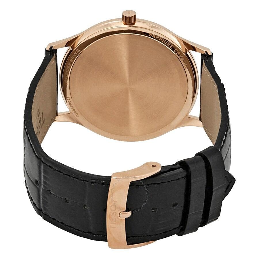 Tissot Excellence Men's 18kt Rose Gold Black Leather Watch T926.410.76.013.00 - Watches of America #3