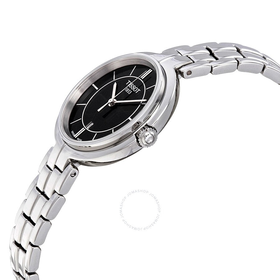 Tissot Flamingo Black Dial Ladies Stainless Steel Watch T094.210.11.051.00 - Watches of America #2