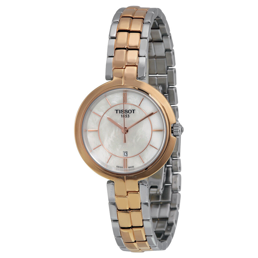 Tissot Flamingo Mother of Pearl Dial Ladies Watch T0942102211100. - The Watches Men & Co