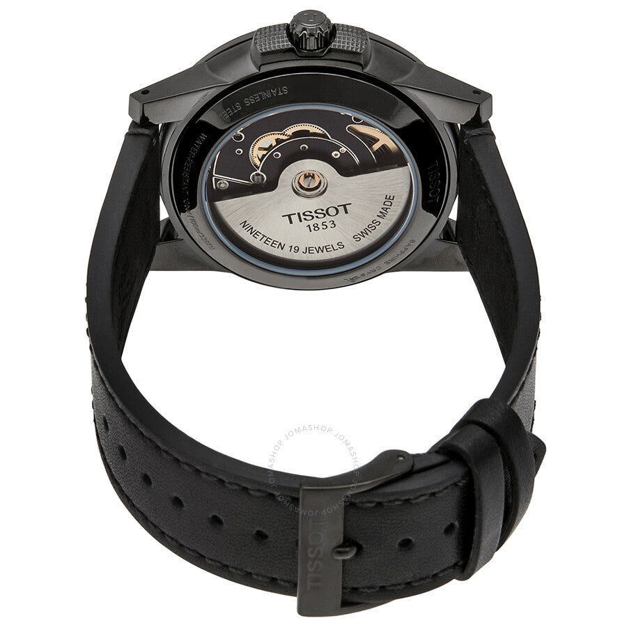 Tissot Gentleman Black Dial Black Leather Men's Watch T098.407.36.052.00 - The Watches Men & Co #3