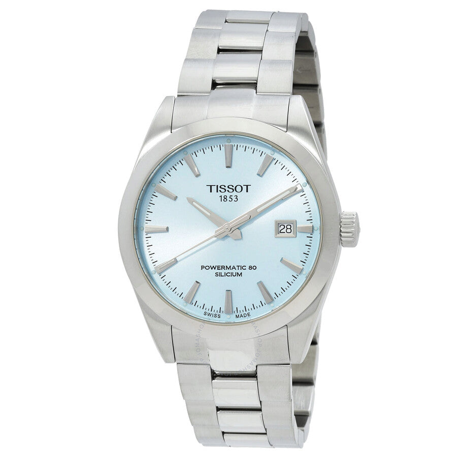 Tissot Gentleman Powermatic 80 Automatic Ice Blue Dial Watch T127.407.11.351.00 - Watches of America