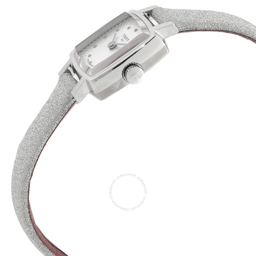 Tissot Lovely Square Festive Kit Quartz Diamond Silver Dial Ladies Watch T0581091703602