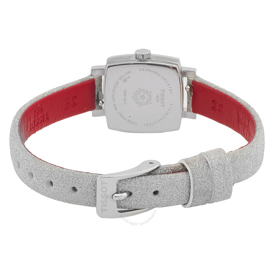 Tissot Lovely Square Festive Kit Quartz Diamond Silver Dial Ladies Watch T0581091703602