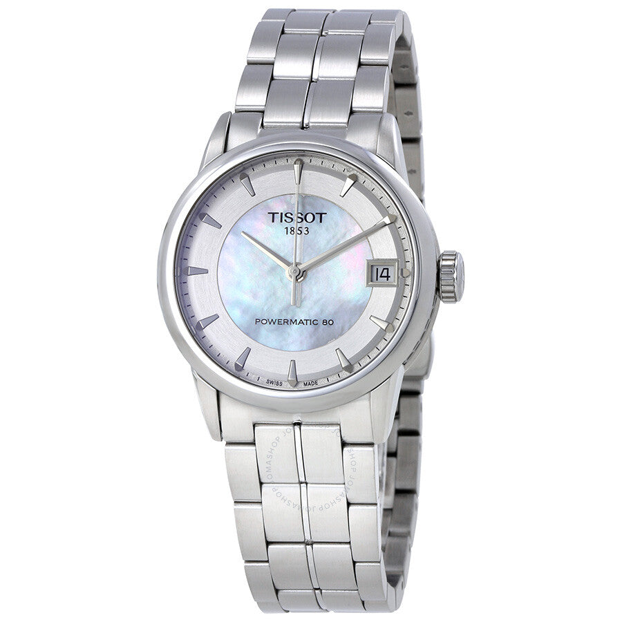 Tissot Luxury Powermatic 80 Mother of Pearl Ladies Watch T0862071111100 - The Watches Men & Co
