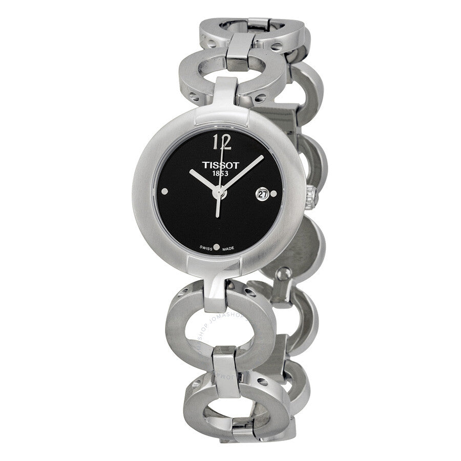 Tissot Pinky Black Dial Stainless Steel Ladies Watch T0842101105700 - The Watches Men & Co