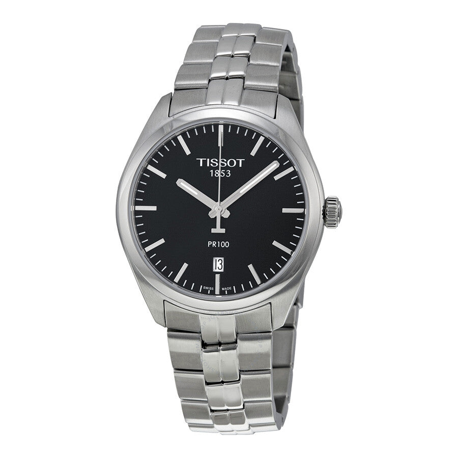Tissot PR 100 Black Dial Stainless Steel Men's Watch T1014101105100 - Watches of America