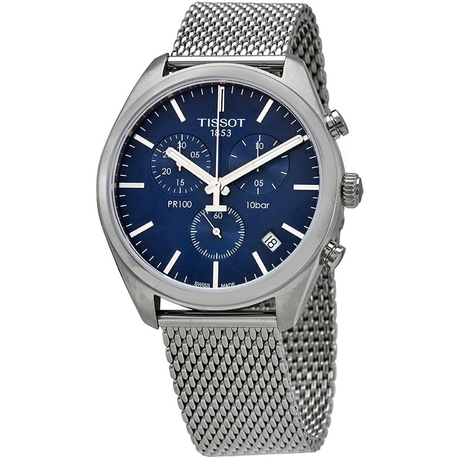 Tissot PR 100 Chronograph Quartz Blue Dial Men's Watch T101.417.11.041.00 - The Watches Men & Co