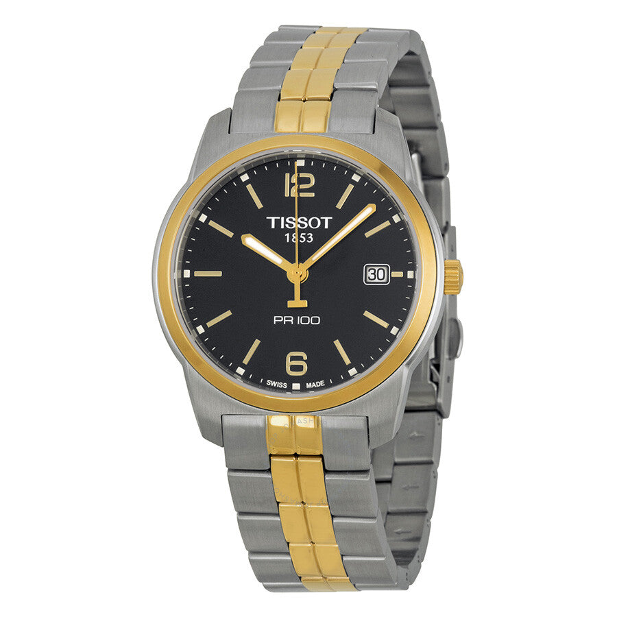 Tissot PR100 Black Dial Two-tone Men's Watch T0494102205701 - The Watches Men & Co