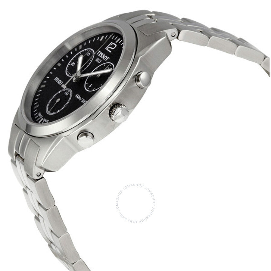 Tissot PR100 Chronograph Black Dial Men's Watch T0494171105700 - The Watches Men & Co #2