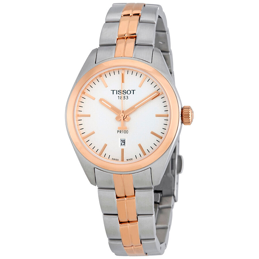 Tissot PR100 Silver Dial Ladies Watch T101.210.22.031.01 - Watches of America