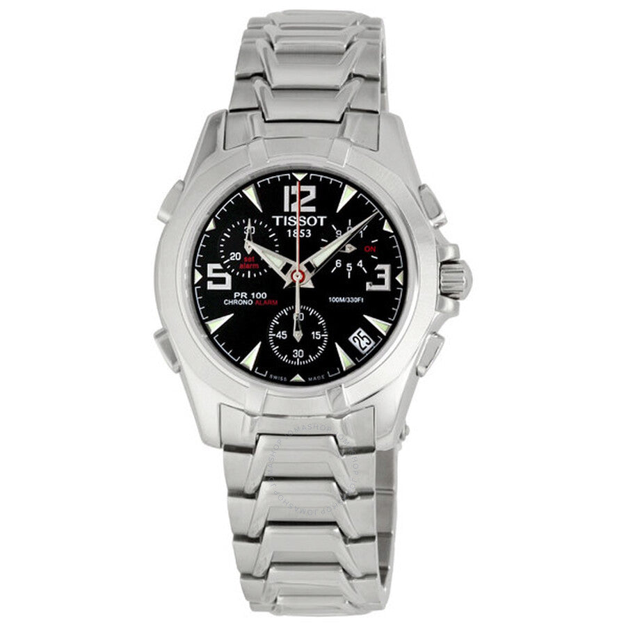 Tissot PR100 Steel Chronograph Black Men's Watch T14.1.486.52 - The Watches Men & Co