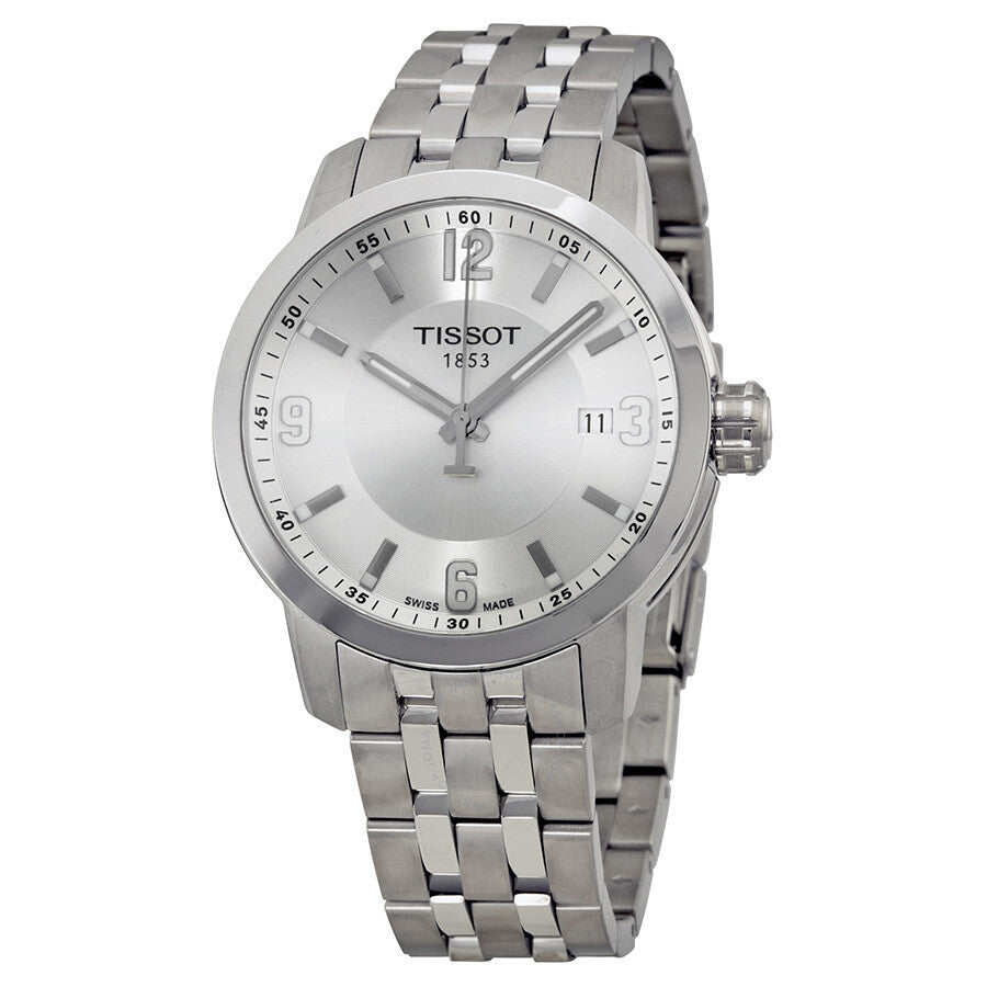 Tissot PRC 200 Quartz Silver Dial Stainless Steel Sport Men's Watch T0554101103700 - The Watches Men & Co