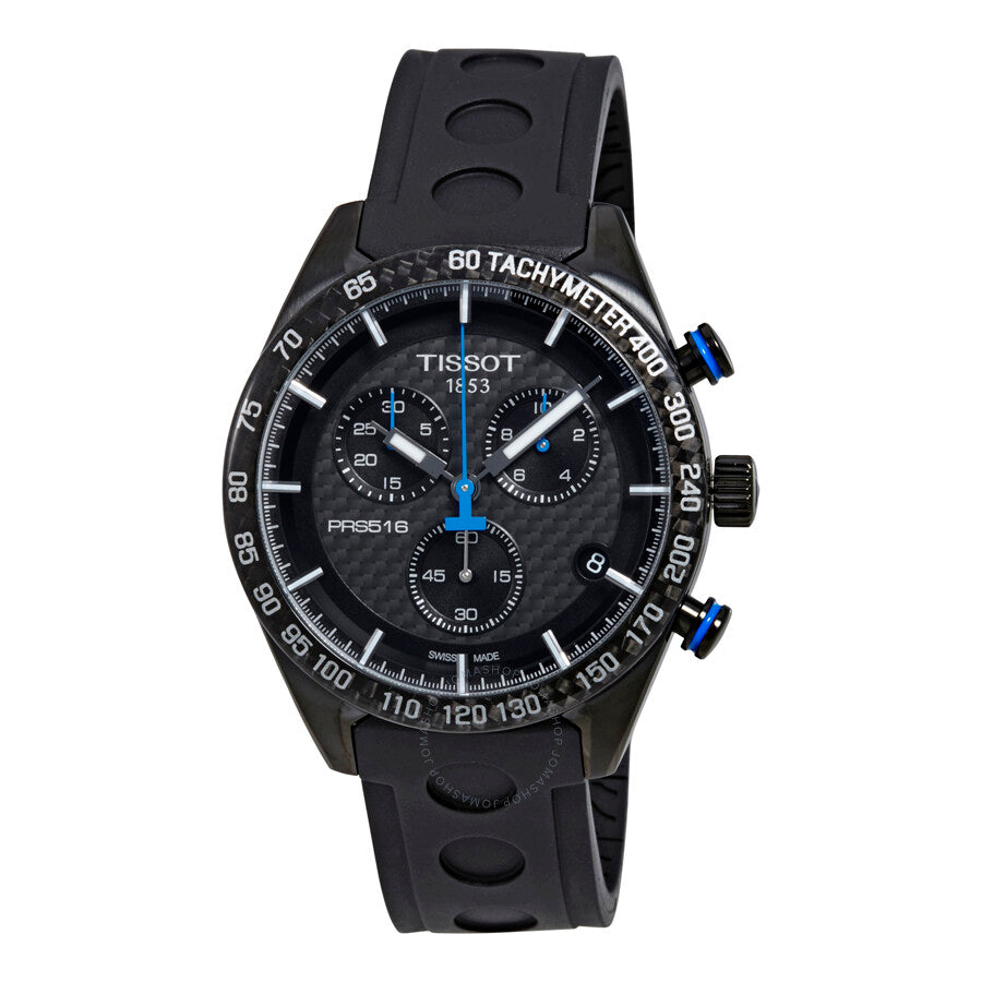Tissot PRS 516 Chronograph Black Carbon Dial Men's Watch T1004173720100 - The Watches Men & Co
