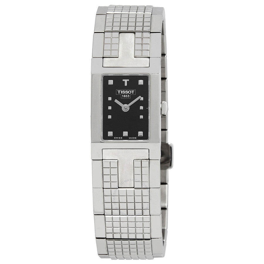 Tissot Quartz Black Dial Stainless Steel Ladies Watch T04.1.185.51 - The Watches Men & Co