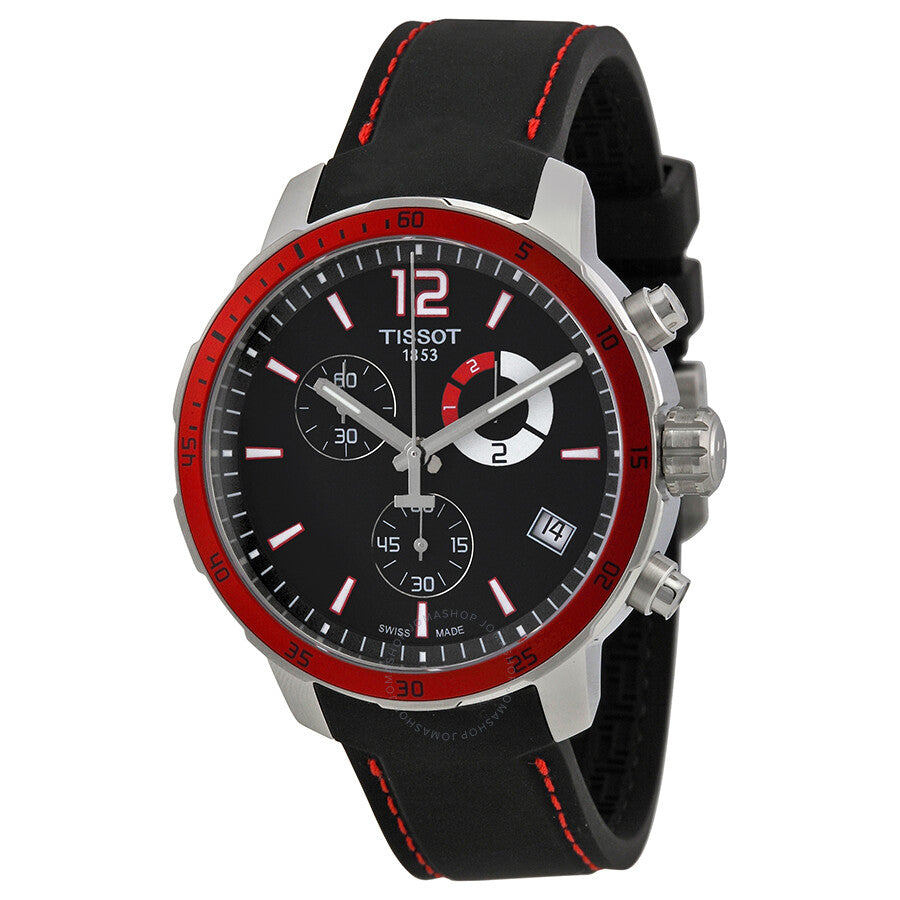 Tissot Quickster Chronograph Black Dial Men's Watch T0954491705701 - The Watches Men & Co