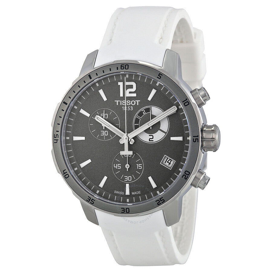Tissot Quickster Grey Dial White Silicone Men's Watch T0954491706700 - The Watches Men & Co