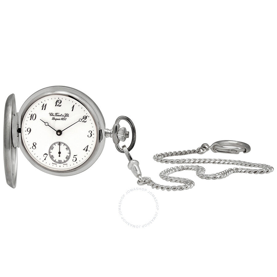 Tissot Savonnette Hand Wind White Dial Men's Pocket Watch T83.1.406.12 - The Watches Men & Co