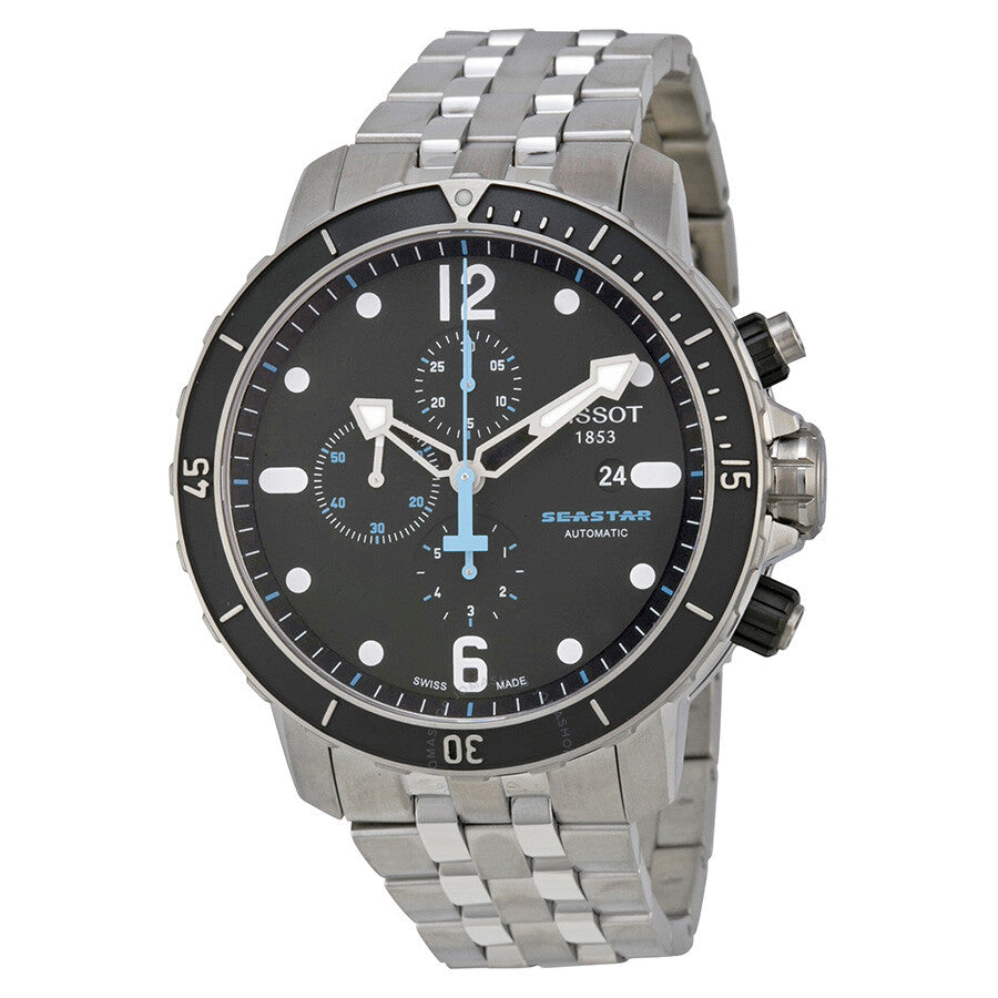 Tissot Seastar Chronograph Black Dial Men's Watch T0664271105700 - The Watches Men & Co