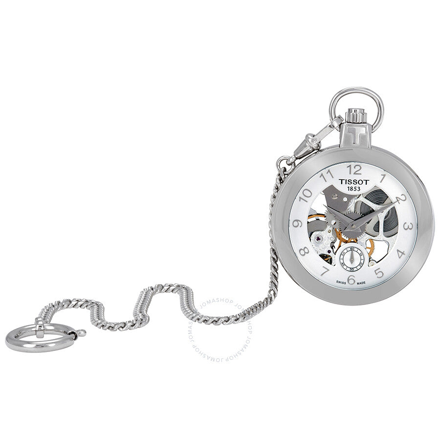 Tissot Skeleton Dial Hand Wound Pocket Watch T853.405.19.412.00 - The Watches Men & Co