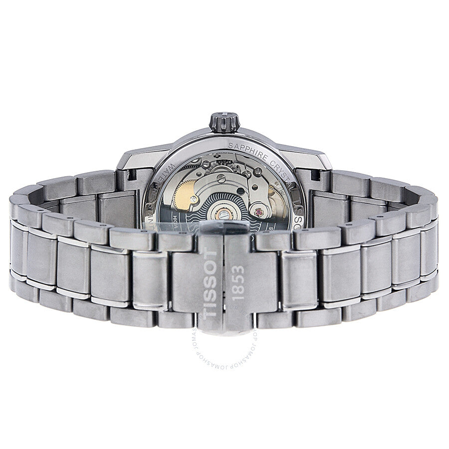 Tissot T-Classic Automatic Black Dial Titanium Ladies Watch T0872074405700 - The Watches Men & Co #3