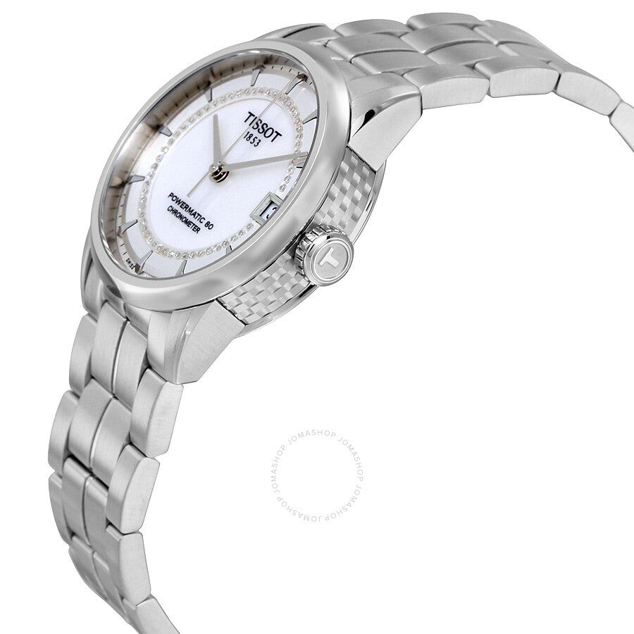 Tissot T-Classic Automatic Mother of Pearl Dial Diamond Ladies Watch T086.208.11.116.00 - The Watches Men & Co #2