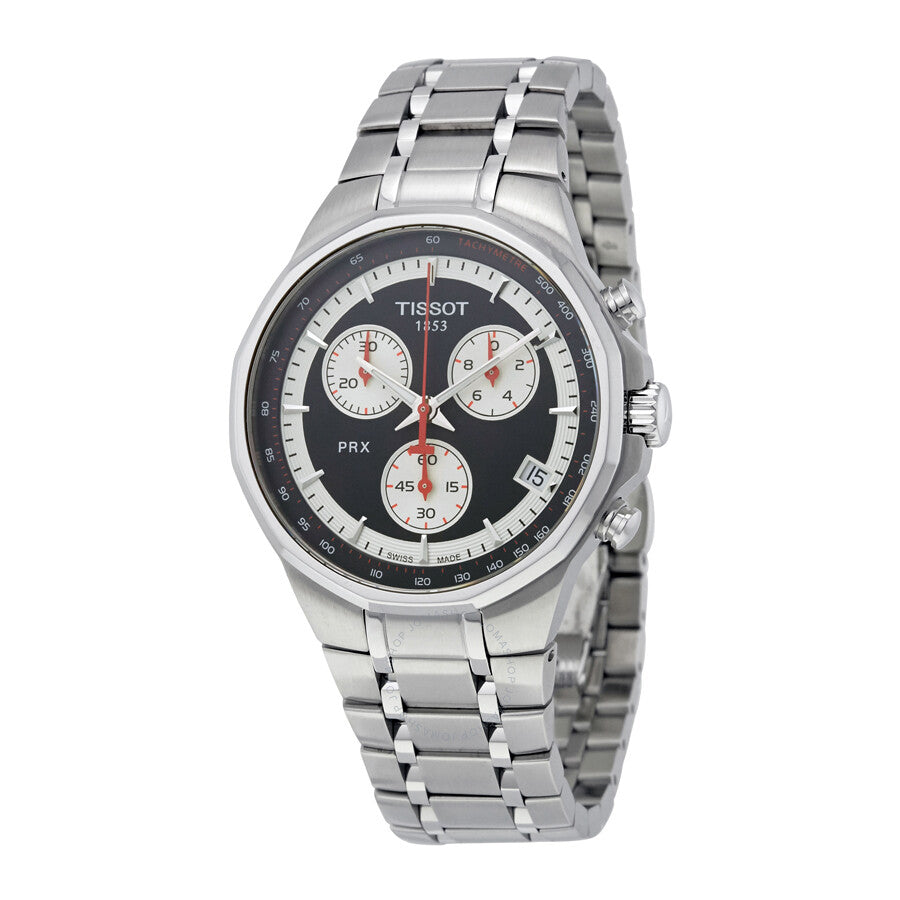 Tissot T-Classic PRX Chronograph Black Dial Men's Watch T0774171105101 - The Watches Men & Co #2