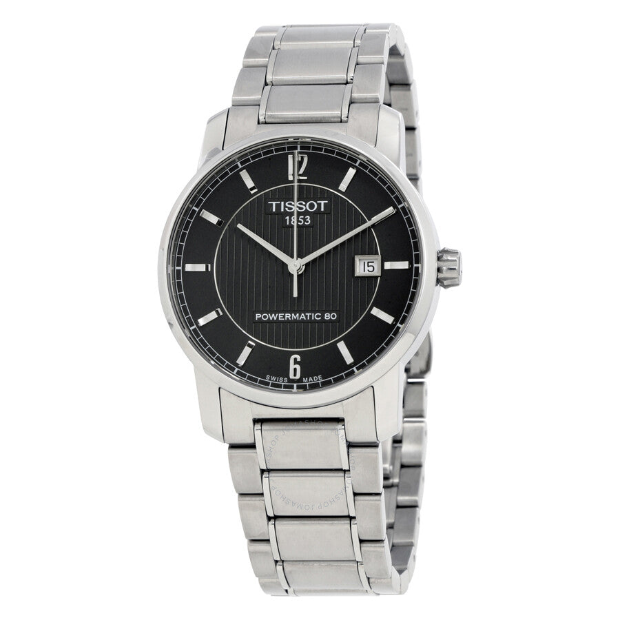 Tissot T-Classic Titanium Automatic Black Dial Men's Watch T0874074405700 - The Watches Men & Co