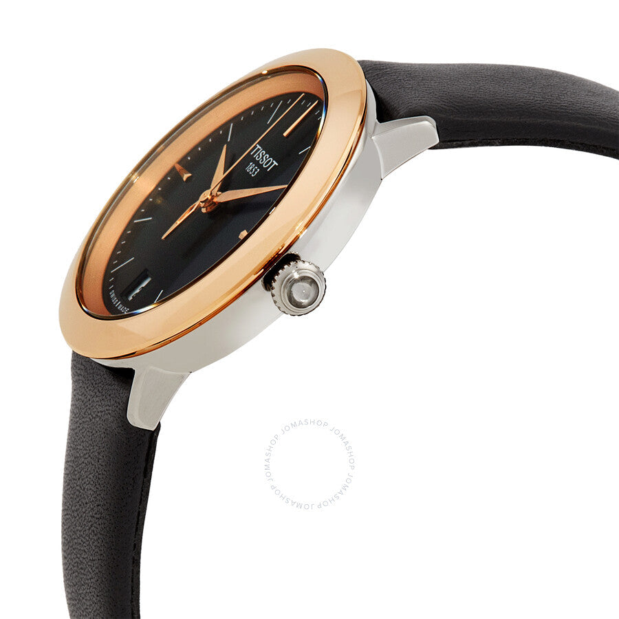 Tissot T-Gold Quartz Black Dial Ladies Watch T929.210.46.051.00
