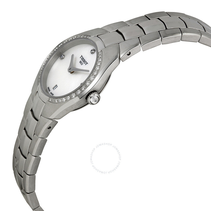 Tissot T-Round Cream Dial Stainless Steel Ladies Watch T0960096111600 - The Watches Men & Co #2