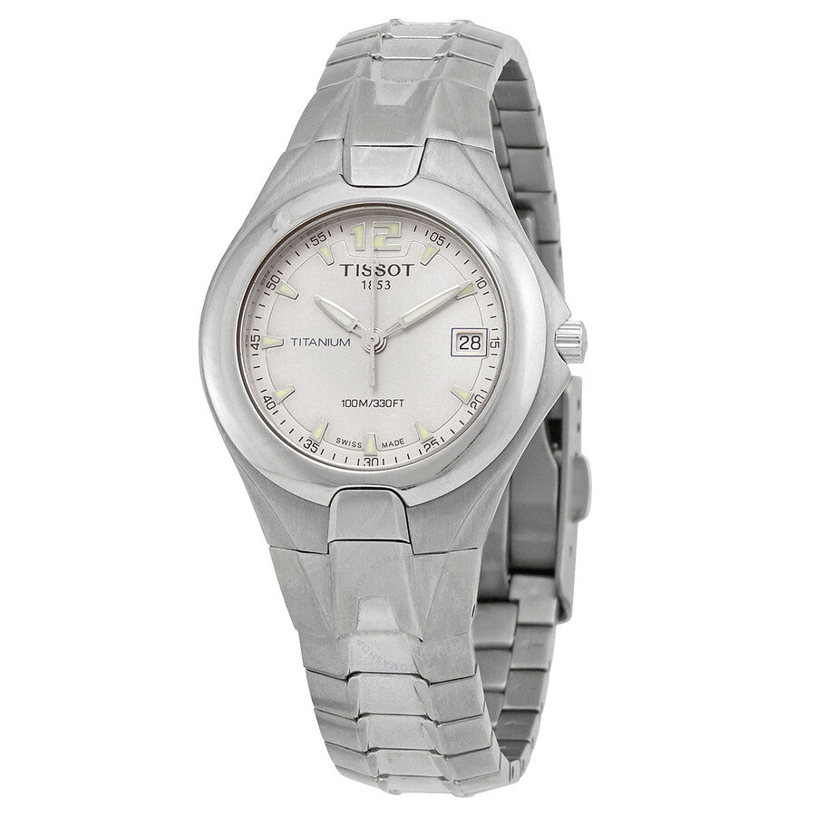 Tissot T-Sport Quartz Silver Dial Titanium Ladies Watch T65.7.381.31 - The Watches Men & Co