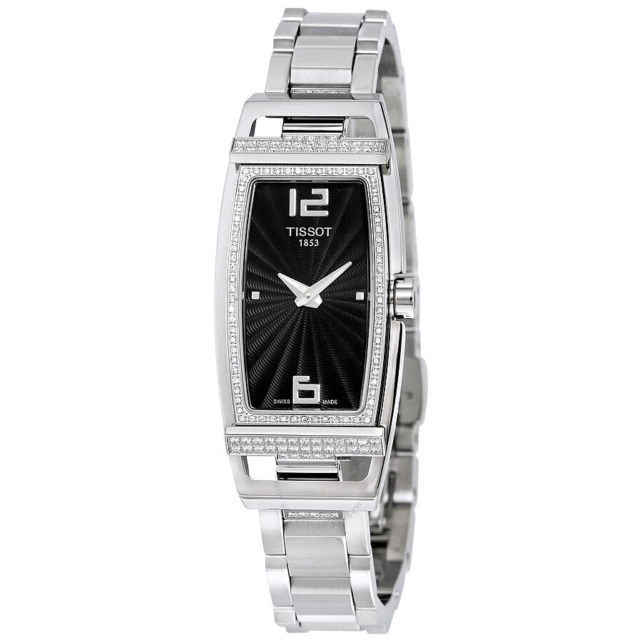 Tissot T-Trend Black Dial Stainless Steel Ladies Watch T0373091105701 - The Watches Men & Co