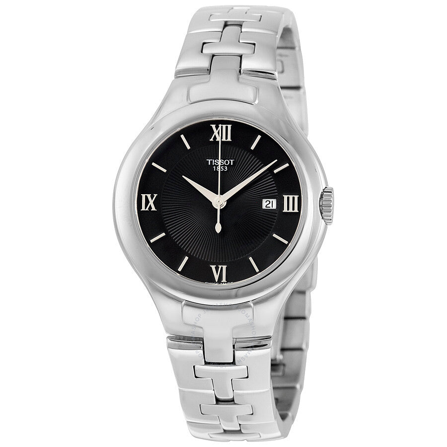 Tissot T-Trend T12 Black Dial Stainless Steel Ladies Watch T0822101105800 - The Watches Men & Co