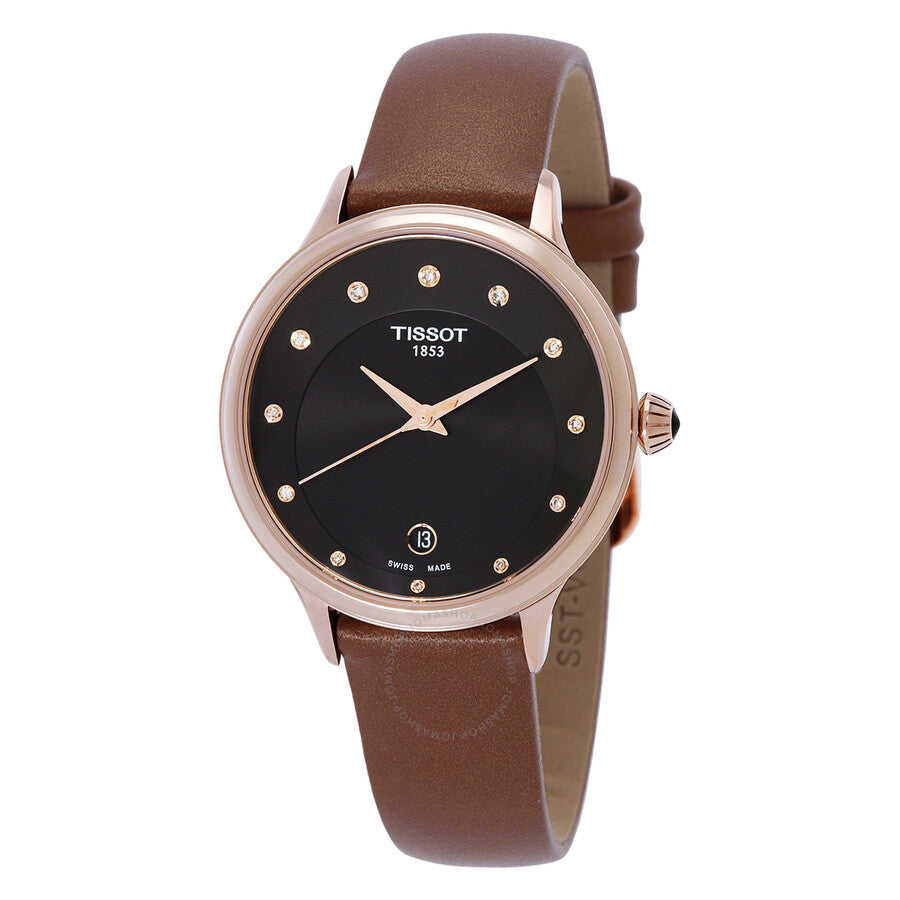 Tissot T-Lady Quartz Diamond Black Dial Ladies Watch T133.210.36.056.00 - Watches of America