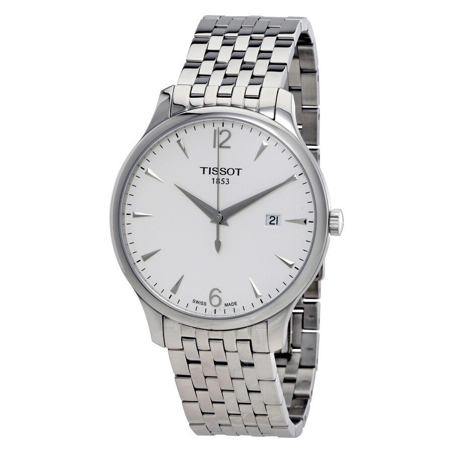Tissot Tradition Silver Dial Stainless Steel Men's Watch T0636101103700 - Watches of America