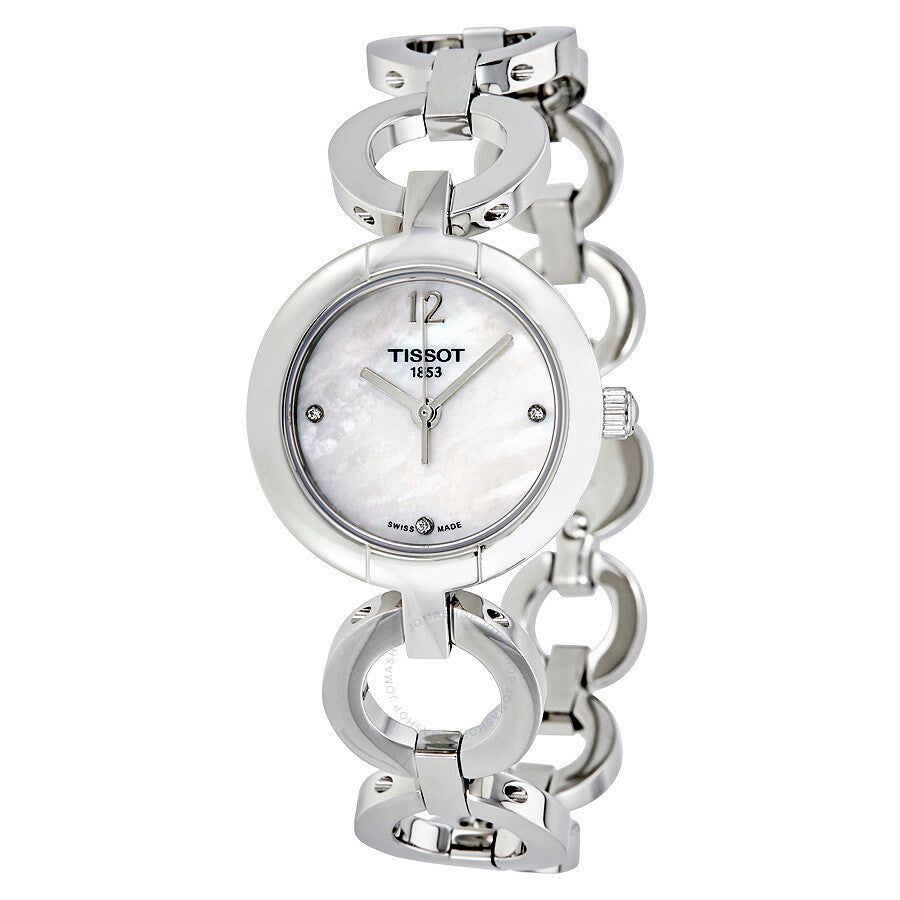 Tissot White Mother of Pearl Diamond Dial Ladies Watch T084.210.11.116.01 - The Watches Men & Co